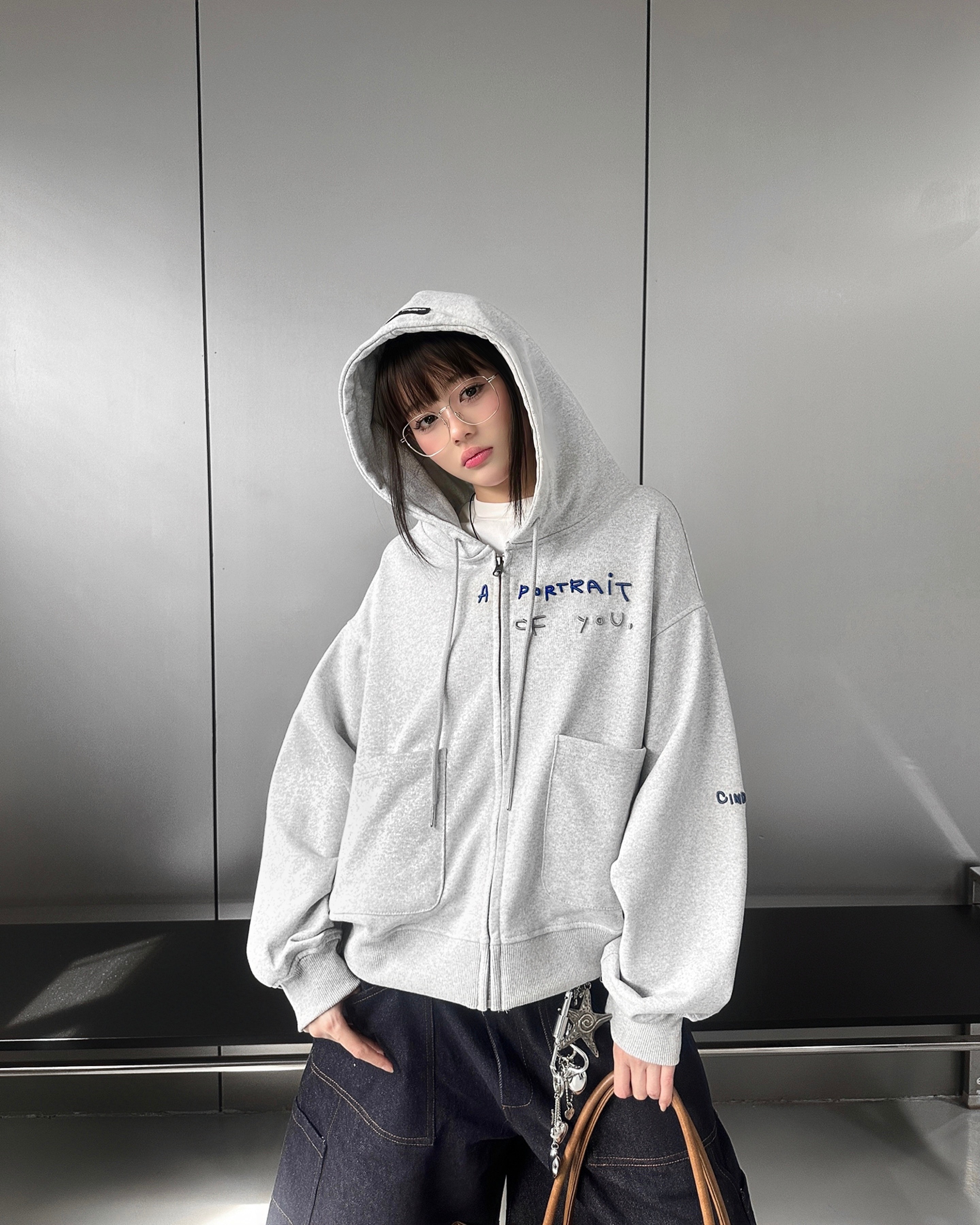 Portrait - Hoodie Zip Boxy