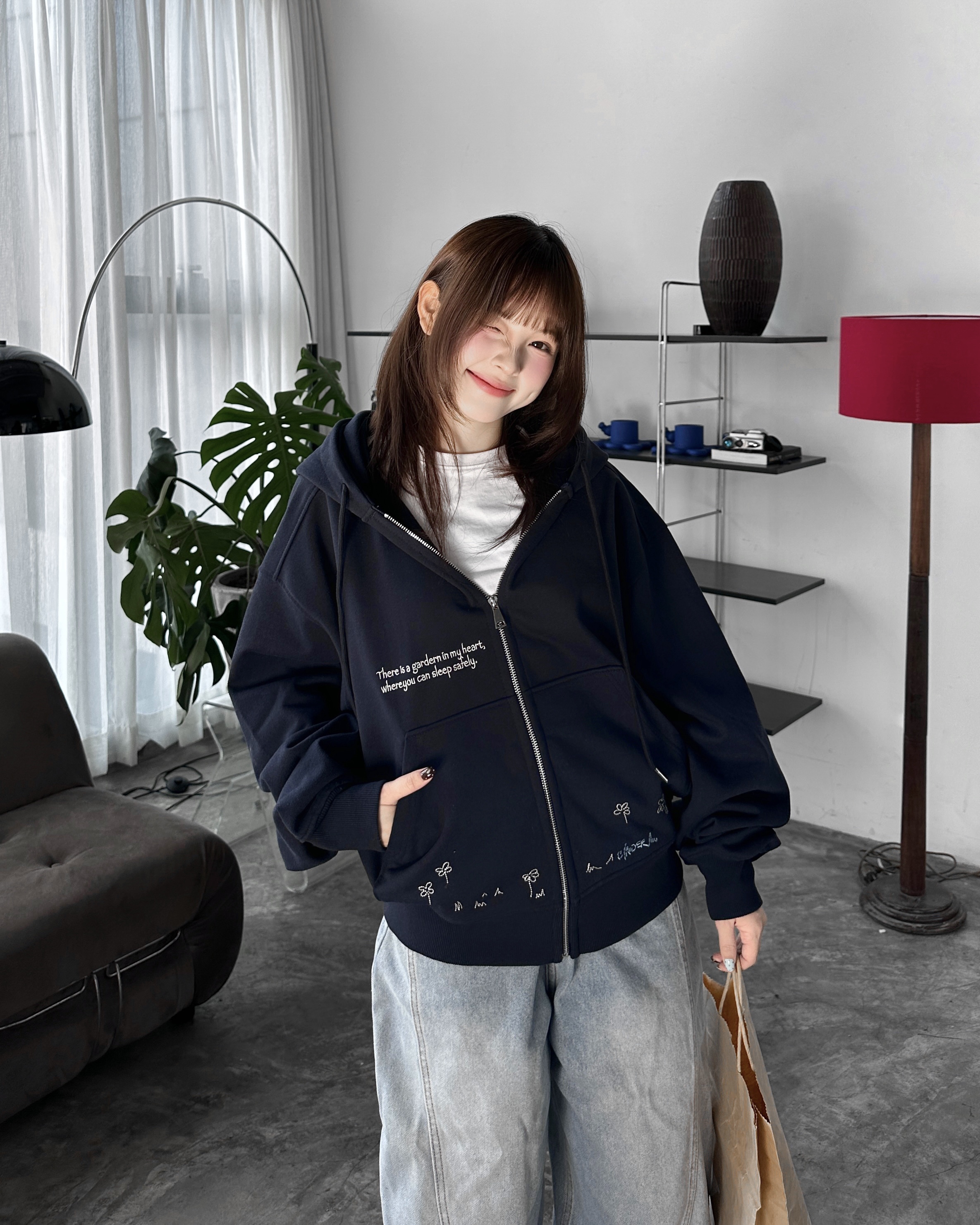 Garden - Hoodie Zip Boxy