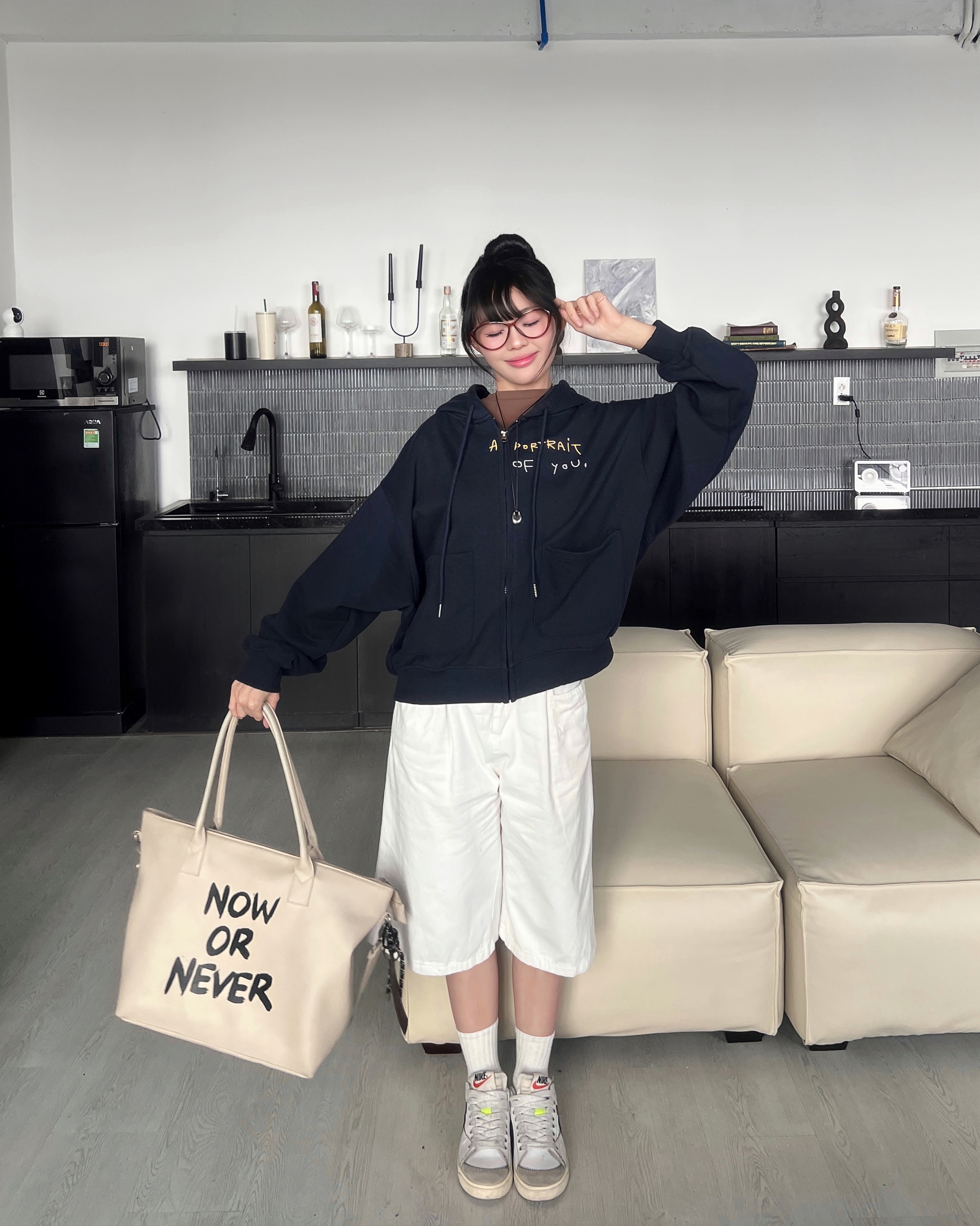 Portrait - Hoodie Zip Boxy